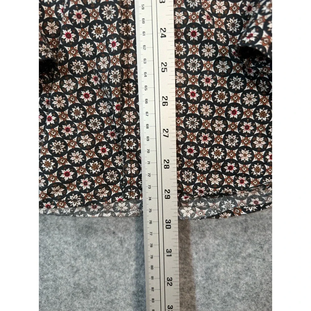 Cinch Modern Fit Mens Western Snap Shirt Medallion Print Long Sleeve Black Red M